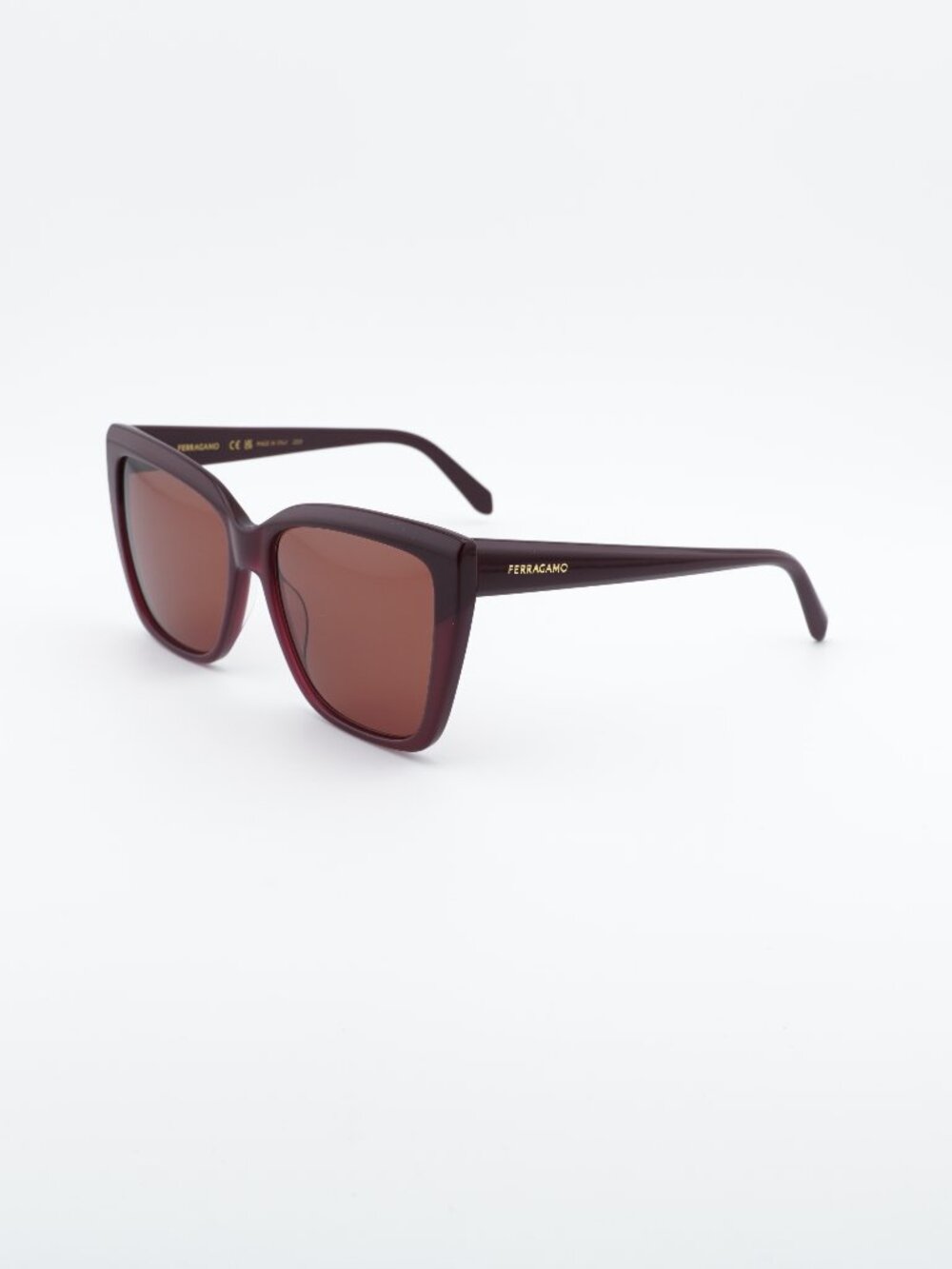Salvatore Ferragamo SF1102S 606 Sunglasses Wine Butterfly Frame, Mauve Lenses